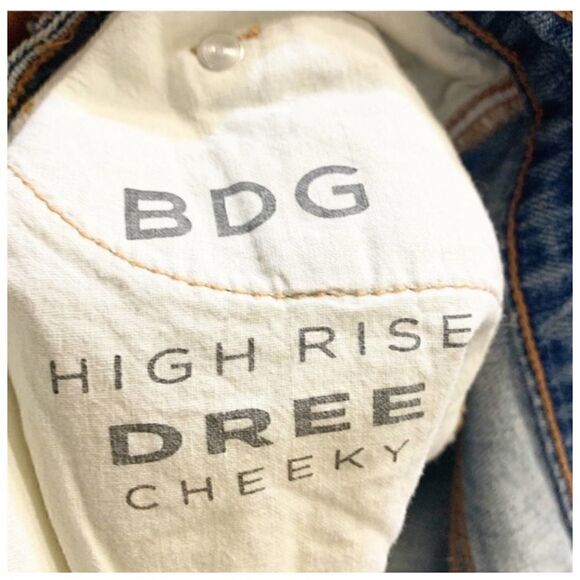 BDG High Rise Dree Cheeky Distressed Jean Shorts - Picture 8 of 8